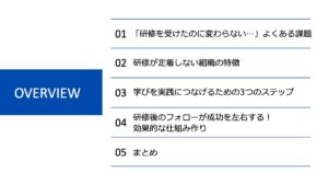 研修を受けても効果が出ない!?